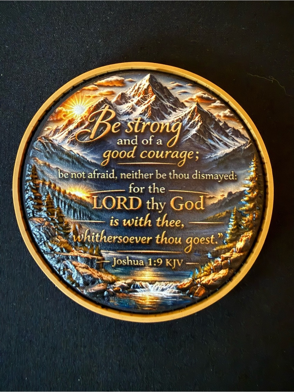 Be Strong Joshua 1:9 KJV  Christian morale patch. Made of PVC 2D